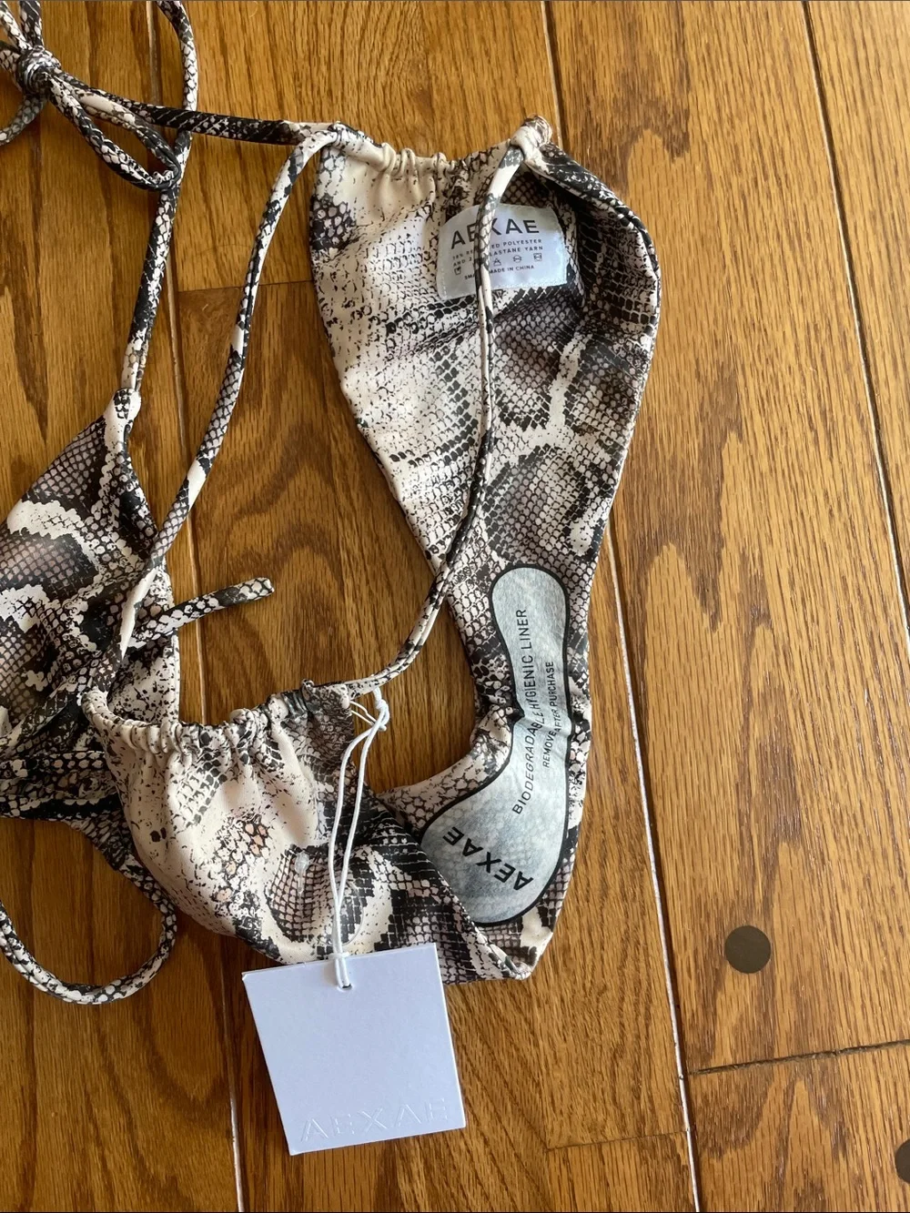 Aexae snakeskin bikini set